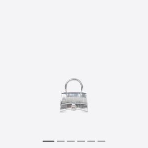 Balenciaga hour glass mini bag in silver